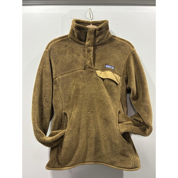 Patagonia RARE Rich Brown Re-Tool Snap-T Organic Cotton Fleece Pullover Size M - Picture 1 of 7